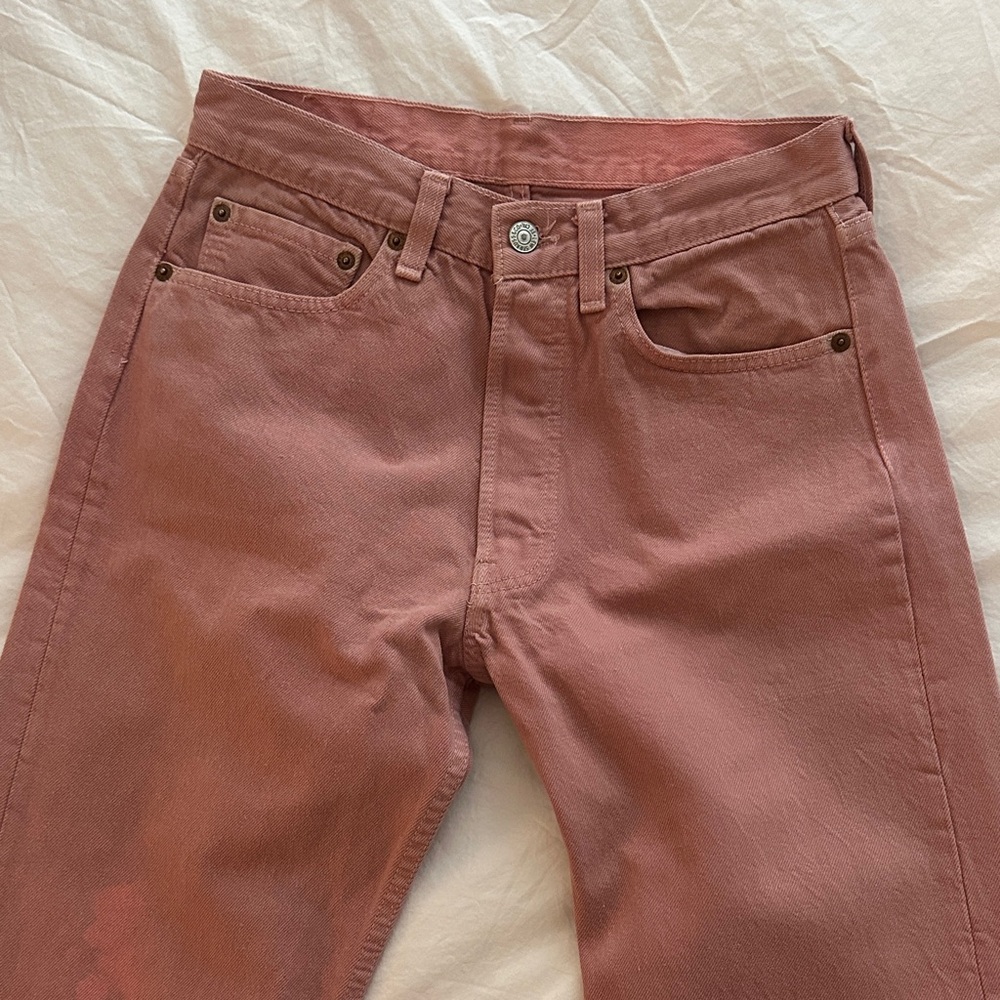 Vintage 501 Levi's in Ultra Rare Dusty Rose Color!!